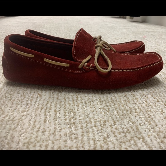 10 red suede loafers faconnable - Picture 4 of 9